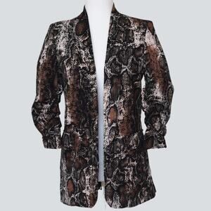 VENTI6 Snake Print Blazer Black/Brown Size S